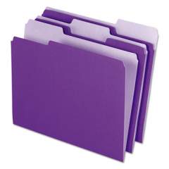 Pendaflex Interior File Folders, 1/3-Cut Tabs, Letter Size, Violet, 100/Box (421013VIO)