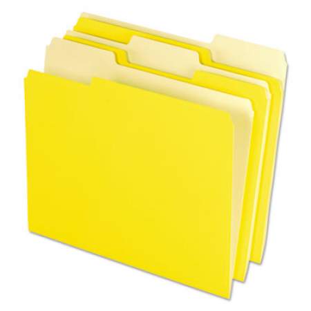 Pendaflex Interior File Folders, 1/3-Cut Tabs, Letter Size, Yellow, 100/Box (421013YEL)