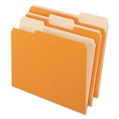 Pendaflex Interior File Folders, 1/3-Cut Tabs, Letter Size, Orange, 100/Box (421013ORA)