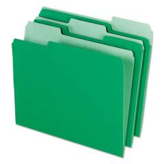 Pendaflex Interior File Folders, 1/3-Cut Tabs, Letter Size, Bright Green, 100/Box (421013BGR)