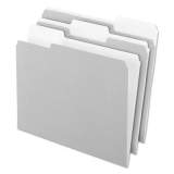 Pendaflex Interior File Folders, 1/3-Cut Tabs, Letter Size, Gray, 100/Box (421013GRA)