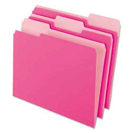 Pendaflex Interior File Folders, 1/3-Cut Tabs, Letter Size, Pink, 100/Box (421013PIN)
