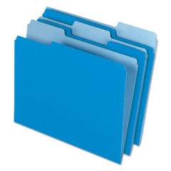 Pendaflex Interior File Folders, 1/3-Cut Tabs, Letter Size, Blue, 100/Box (421013BLU)