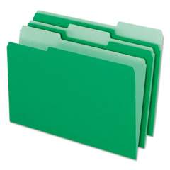 Pendaflex Interior File Folders, 1/3-Cut Tabs, Legal Size, Green, 100/Box (435013BGR)