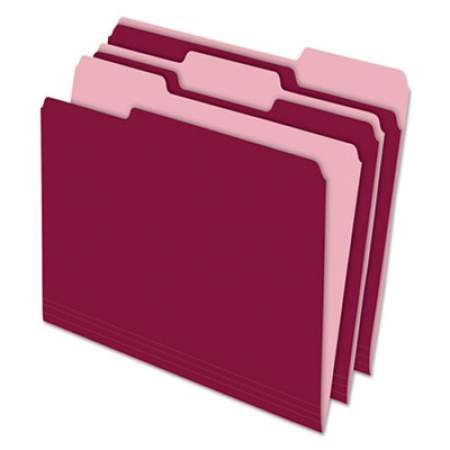 Pendaflex Interior File Folders, 1/3-Cut Tabs, Letter Size, Burgundy, 100/Box (421013BUR)