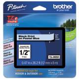 Brother P-Touch TZ Standard Adhesive Laminated Labeling Tape, 0.47" x 26.2 ft, Pastel Blue (TZEMQ531)