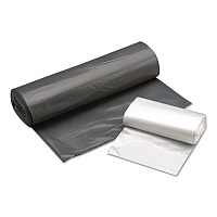 8105015171377, SKILCRAFT Trash Can Liner - Linear Low-Density, 33 gal, 0.7 mil, 33" x 39", Gray, Perforated Roll, 250/Carton (5171377)