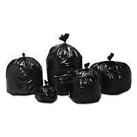 8105013862289, SKILCRAFT Low-Density Trash Can Liners, 10 gal, 1 mil, 24" x 24", Black/Brown, Flat Pack, 250/Carton (3862289)