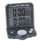 Champion Sports Dual Timer/Clock w/Jumbo Display, LCD, 3 1/2 x 1 x 4 1/2 (DC100)