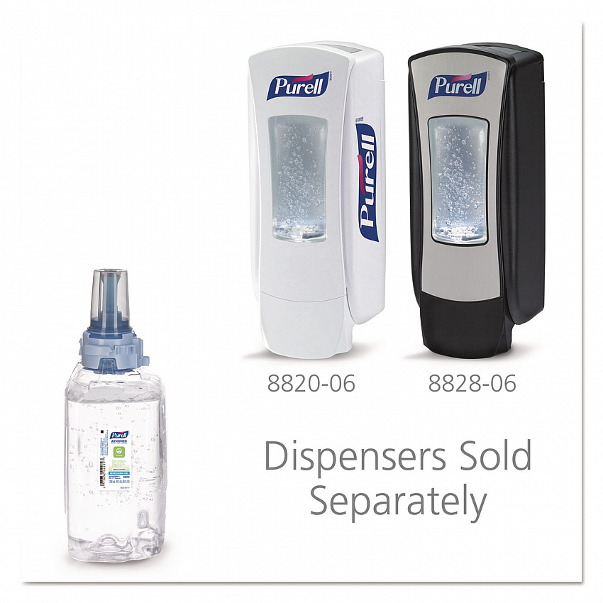 Advanced Hand Sanitizer Green Certified Gel Refill, For ADX-12 Dispensers, 1,200 mL, Fragrance-Free (880303EA)