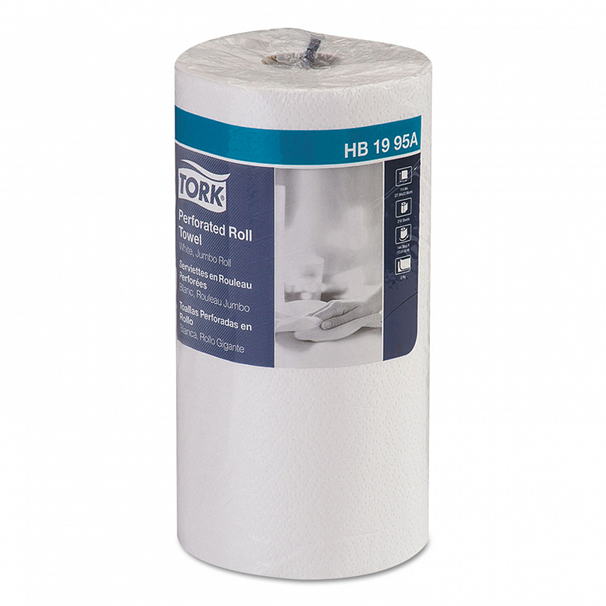 Universal Perforated Kitchen Towel Roll, 2-Ply, 11 x 9, White, 210 Sheets/Roll, 12 Rolls/Carton (HB1995A)