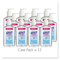 Advanced Hand Sanitizer Refreshing Gel, 12 oz Pump Bottle, Clean Scent, 12/Carton (365912CT)