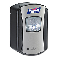LTX-7 Touch-Free Dispenser, 700 mL, 5.75 x 4 x 4.88, Chrome/Black, 4/Carton (132804)