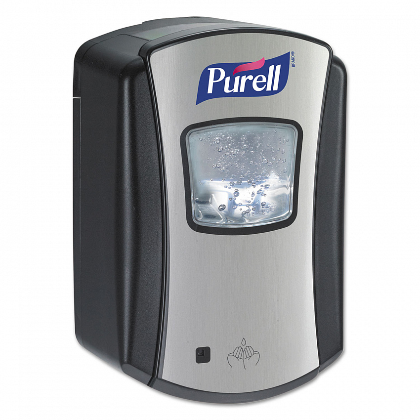 LTX-7 Touch-Free Dispenser, 700 mL, 5.75 x 4 x 4.88, Chrome/Black, 4/Carton (132804)