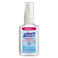 Advanced Hand Sanitizer Refreshing Gel, 2 oz Pump Bottle, Refreshing Scent, 24/Carton (960624)