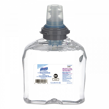 Advanced Hand Sanitizer E3-Rated Foam, 1,200 mL Refill, Fragrance-Free, 2/Carton (539302)