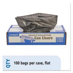 Stout by Envision Total Recycled Content Plastic Trash Bags, 33 gal, 1.3 mil, 33" x 40", Brown/Black, 100/Carton (T3340B13)