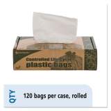 Stout by Envision Controlled Life-Cycle Plastic Trash Bags, 13 gal, 0.7 mil, 24" x 30", White, 120/Box (G2430W70)