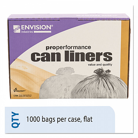 8105015171365, SKILCRAFT Trash Can Liner - High-Density, 16 gal, 8 mic, 24