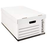 Universal Medium-Duty Easy Assembly Storage Box, Legal Files, White, 12/Carton (95221)