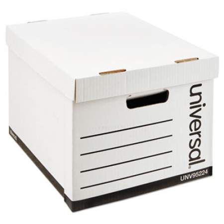 Universal Heavy-Duty Fast Assembly Lift-Off Lid Storage Box, Letter/Legal Files, White, 12/Carton (95224)