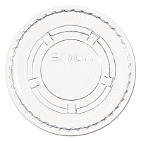 Portion/Souffle Cup Lids, Fits 0.5 oz to 1 oz Portion Cups, Plastic, Clear, 125/Pack, 20 Packs/Carton (PL100N)