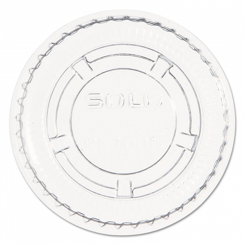 Portion/Souffle Cup Lids, Fits 0.5 oz to 1 oz Portion Cups, Plastic, Clear, 125/Pack, 20 Packs/Carton (PL100N)