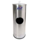 PURELL Dispenser Stand for Sanitizing Wipes, 1,500 Wipe Capacity, 10.25 x 10.25 x 14.5, Stainless Steel (9115DS1C)