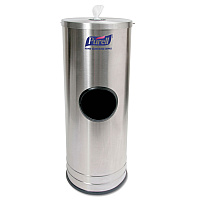 Dispenser Stand for Sanitizing Wipes, 1,500 Wipe Capacity, 10.25 x 10.25 x 14.5, Stainless Steel (9115DS1C)