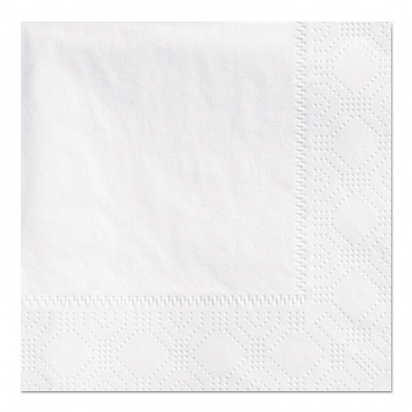 Embossed Beverage Napkins, 2-Ply, 9.5 x 9.5, White, 1,000/Carton (180300)