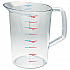 Bouncer Measuring Cup, 4 qt, Plastic, Clear (3218CLE)