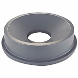 Round BRUTE Funnel Top Receptacle, For 32-Gallon Containers, 22.38" Diameter x 5h, Gray (3543GRA)