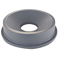 Round BRUTE Funnel Top Receptacle, For 32-Gallon Containers, 22.38" Diameter x 5h, Gray (3543GRA)