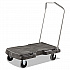 Triple Trolley Platform Truck with Angled-Loop Handle, 500 lb Capacity, 20.5 x 32.5 x 35, Black (4401BLA)