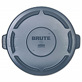 BRUTE Self-Draining Flat Top Lids, 24.5" Diameter x 1.5h, Gray (264560GY)