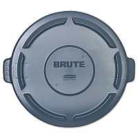 BRUTE Self-Draining Flat Top Lids, 24.5" Diameter x 1.5h, Gray (264560GY)