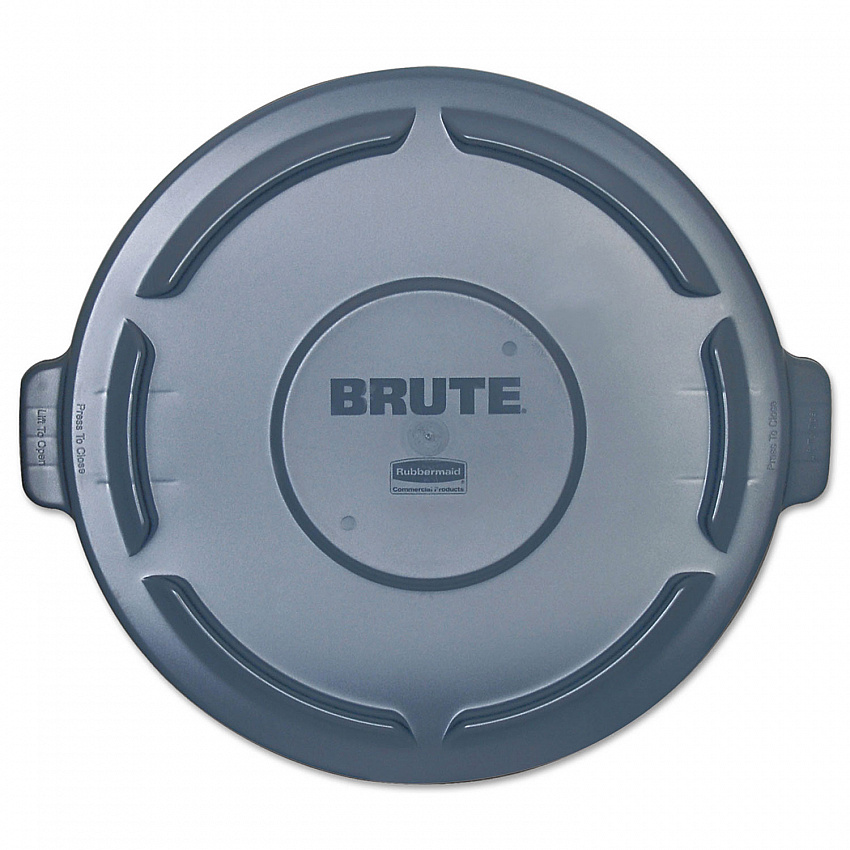 BRUTE Self-Draining Flat Top Lids, 24.5" Diameter x 1.5h, Gray (264560GY)