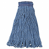 Universal Headband Mop Head, Cotton/Synthetic, 24 oz, Blue, 12/Carton (E238)