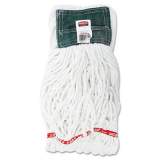 Rubbermaid Commercial Web Foot Shrinkless Looped-End Wet Mop Head, Cotton/Synthetic, Medium, White, 6/Carton (A25206WHICT)