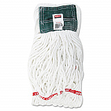 Web Foot Shrinkless Looped-End Wet Mop Head with 5" Headband, Cotton/Synthetic, Medium, White, 6/Carton (A25206WHICT)