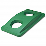 Slim Jim Bottle and Can Recycling Top, 20.38w x 11.38d x 2.75h, Green (269288GN)