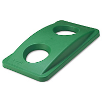 Slim Jim Bottle and Can Recycling Top, 20.38w x 11.38d x 2.75h, Green (269288GN)