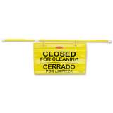 Rubbermaid Commercial Site Safety Hanging Sign, 50" x 1" x 13", Multi-Lingual, Yellow (9S1600YL)