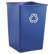 Rubbermaid Commercial Recycling Container, Square, Plastic, 35 gal, Blue (395873BLU)