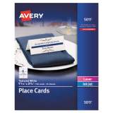 Avery Small Textured Tent Cards, White, 1.44 x 3.75, 6 Cards/Sheet, 25 Sheets/Pack (5011)
