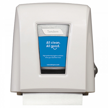 Tandem Mechanical No-Touch Roll Towel Dispenser, 11.6 x 7.3 x 12.6, White (C339)