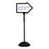 Safco Double-Sided Arrow Sign, Dry Erase Magnetic Steel, 25 1/2 x 17 3/4, Black Frame (4173BL)