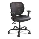 Safco Vue Intensive-Use Mesh Task Chair, Supports Up to 500 lb, 18.5" to 21" Seat Height, Black Vinyl Seat/Back, Black Base (3397BV)