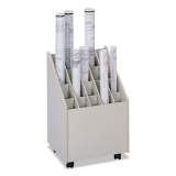 Safco Laminate Mobile Roll Files, 20 Compartments, 15.25w x 13.25d x 23.25h, Putty (3082)