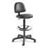 Safco Precision Extended-Height Swivel Stool, Adjustable Footring, Supports 250 lb, 23" to 33" Seat Height, Black Vinyl, Black Base (3406BL)